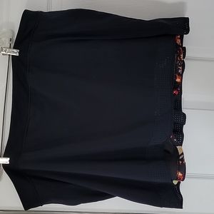 Skort with hidden key pocket